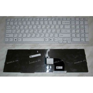 Keyboard Sony SVE151 (p/n: 149032851) (White-Silver/Matte/RUO) белая русифицированная с серебристой рамкой Keyboard Sony SVE151 (p/n: 149032851) (White-Silver/Matte/RUO) белая русифицированная с серебристой рамкой