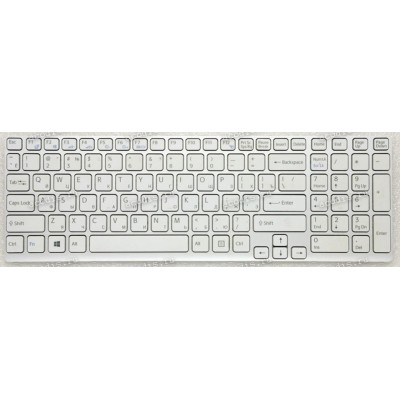 Keyboard Sony SVE151 (p/n: 149031851, 149163811) (Black/Matte/RUO) чёрная русифицированная