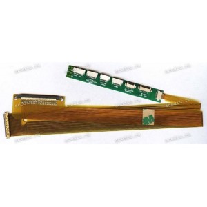 Переходник 30pin 32mm flat к кабелю + 6 разъёмов инверторов на 40pin 20mm к матрице (TD/AK-LED40-30-156E/F)