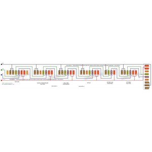 Переходник 30pin 32mm flat к кабелю + 6 разъёмов инверторов на 40pin 20mm к матрице (TD/AK-LED40-30-156E/F)
