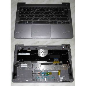 Keyboard Samsung NP530U3B-A02 + topcase 5ULTRA series (p/n: BA75-03711C, Keyboard: BA59-03254C) (Black-DarkSilver/Matte/RUO) чёрная в тёмносеребристом топкейсе русифицированная