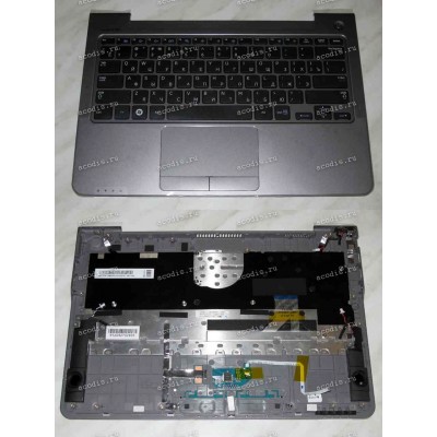 Keyboard Samsung NP530U3B-A02 + topcase 5ULTRA series (p/n: BA75-03711C, Keyboard: BA59-03254C) (Black-DarkSilver/Matte/RUO) чёрная в тёмносеребристом топкейсе русифицированная