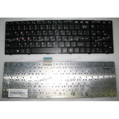 Keyboard MSI CR620, CX620, GX660 (p/n: S1N-3ERU211-SA0, V111922AK3) (Black/Matte/RUO) чёрная матовая русифицированная
