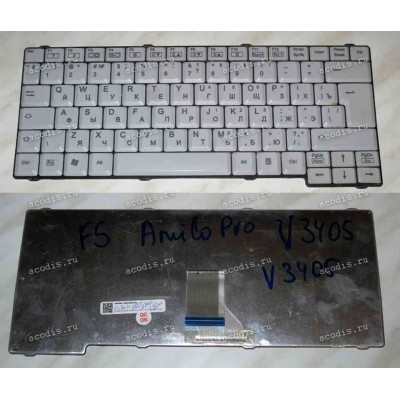 Keyboard Fujitsu Siemens Amilo A1650x, M7400, V20xx, V3405, V3505, V3535, V5535, V8210 Б/У (Grey/Matte/RUO) чёрная матовая русифицир.
