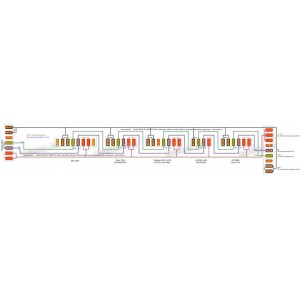 Переходник 30pin 32mm flat к кабелю + 6 разъёмов инверторов на 40pin 20mm к матрице (TD/AK-LED40-30-156FCP/G)
