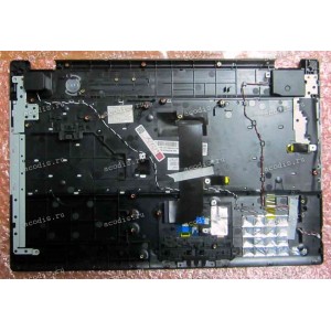 Keyboard Samsung NP-RC530 + topcase (p/n: BA75-03201C) (Black-Silver//RUO) черная с серебристым топкейсом русифицированная