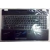 Keyboard Samsung NP-RC530 + topcase (p/n: BA75-03201C) (Black-Silver//RUO) черная с серебристым топкейсом русифицированная