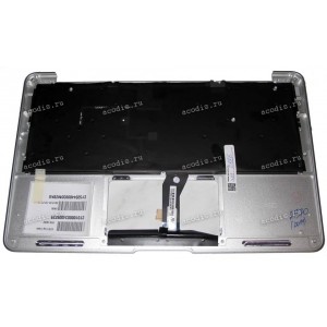 Keyboard Apple MacBook 11.6" A1370(2011), A1465(2012) with 11,6 TOPCASE w/o touchpad Америка Горизонтальный ENTER (Black/Matte/LED/US) чёрная матовая