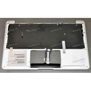 Keyboard Apple MacBook 11.6" A1370(2011), A1465(2012) with 11,6 TOPCASE w/o touchpad Америка Горизонтальный ENTER (Black/Matte/LED/RUL) чёрная матовая русифицированная