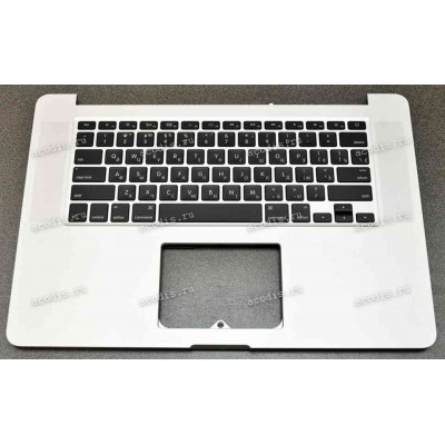 Keyboard Apple MacBook 15.4" A1398 Retina 2012 Америка Горизонтальный ENTER (Black/Matte/LED/US-RUL) чёрная матовая с подсветкой