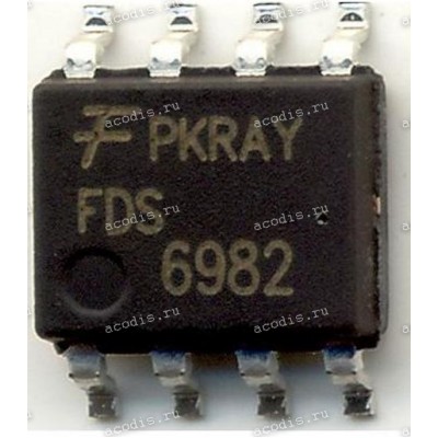 Микросхема Fairchild FDS6982AS SOP8 Dual MOSFET