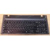 Keyboard Samsung NP-RV515-S06RU + topcase (p/n: BA75-02862C) (Black/Matte/RUO) черная матовая c чёрной рамкой и серебристым топкейсом с тачпадом