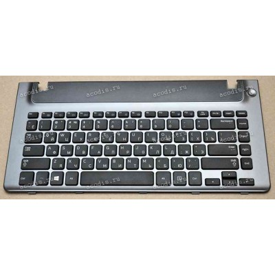 Keyboard Samsung NP355V4C-S01RU + frame (p/n: BA75-04105C) Б/У (Black/Matte/RUO) чёрная матовая в чёрной глянцево