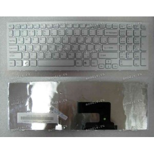 Keyboard Sony VPC-EE / EH (Sony p/n: 148971361) (White-White/Matte/RUO) белая в белой рамке матовая