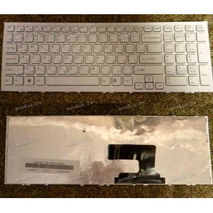 Keyboard Sony VPC-EE / EH (Sony p/n: 148971361) (White-White/Matte/RUO) белая в белой рамке матовая