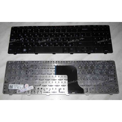 Keyboard Dell Inspiron 15, 15R, L702X, M5010, M5110, N5010, N5110 (Black/Matte/RUO) чёрная матовая