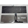 Keyboard Toshiba Satellite C850, C870, L850, L870, L875 (Black/Matte/RUO) чёрная матовая русифицированная