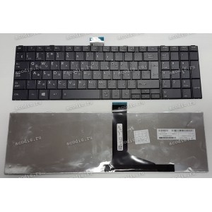 Keyboard Toshiba Satellite C850, C870, L850, L870, L875 (Black/Matte/RUO) чёрная матовая русифицированная
