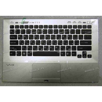 Keyboard Sony VPC-SB2X9R + topcase (p/n: A1827016A) (Black-Silver/Matte/RUO) черная в серебряной рамке матовая