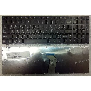 Keyboard Lenovo IdeaPad G580, G585, G780, Z580, Z580A, Z585, Z780 (Black/Matte/RUO) чёрная матовая русифицирован