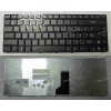 Keyboard Asus A42, K41, K42, K43, N82, N43, N82, U31, U35, U41, UL30, UL35, X4, X42, X43, X44 (Black-Black/Matte/RUO) чёрная в черной рамке матовая