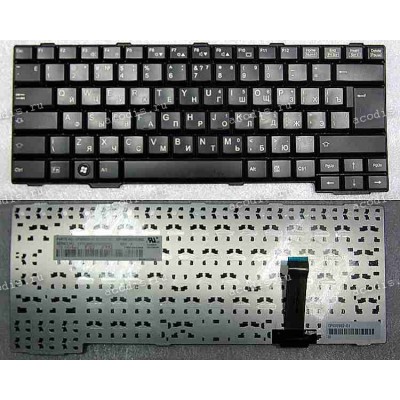 Keyboard Fujitsu SiemensLifeBook E752, S752, S762, S782, S792 (Black/Matte/RUO) чёрная русифицированная