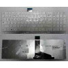 Keyboard Toshiba Satellite C850, C870, L850, L870, L875 (White/Matte/RUO) белая матовая русифицированная