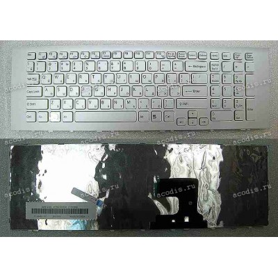 Keyboard Sony VPC-EJ2M1R (Sony p/n: 148972316, 148972361) (White-White/Matte/RUO) белая в белой рамке матовая русифицированная