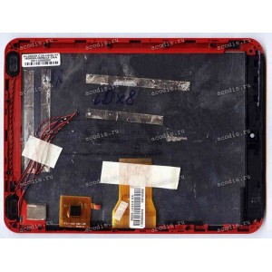 8.0 inch Digma IDx8 (LCD+тач) черный с рамкой (торец красный) 800x600 LED  разбор
