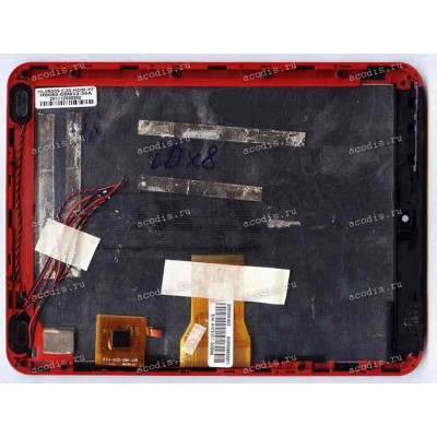 8.0 inch Digma IDx8 (LCD+тач) черный с рамкой (торец красный) 800x600 LED  разбор
