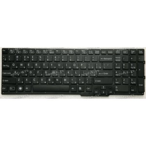 Keyboard Sony SVS15 (p/n: ) (Black/Matte/LED/RUO) чёрная русифицированная с подсветкой