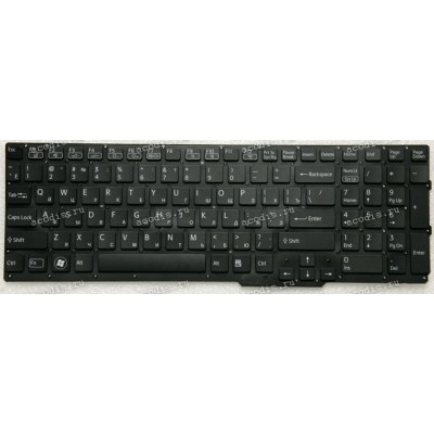 Keyboard Sony SVS15 (p/n: ) (Black/Matte/LED/RUO) чёрная русифицированная с подсветкой