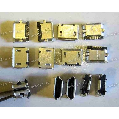 MicroUSB Jack Type B 5 pin SMD (#4555)