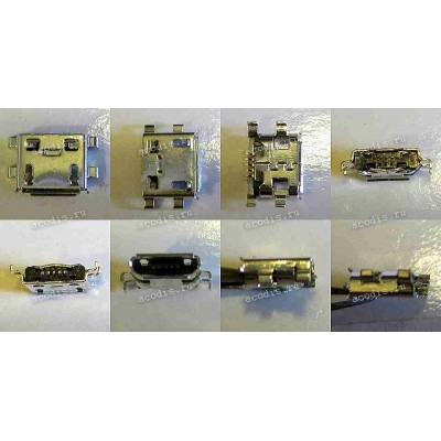 MicroUSB Jack Type B 5 pin SMD (#4562)