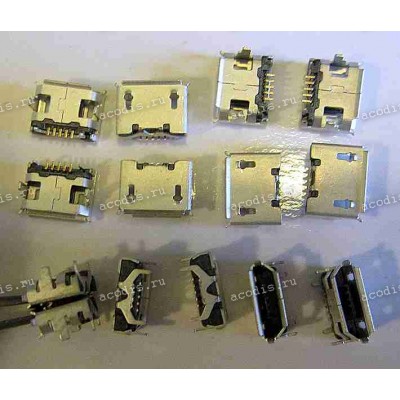 MicroUSB Jack Type B 5 pin SMD (#4565)
