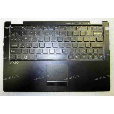 Keyboard Sony VPC-X11Z1R (p/n: A1750376A) (Black-Black/Matte/RUO) черная в черной рамке мат