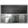 Keyboard Lenovo IdeaPad G570, G575, G770, Z560, Z565 (p/n: 25-012136) (Black-Black/Matte/RUO) чёрная матовая русифицированная
