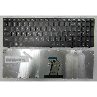 Keyboard Lenovo IdeaPad G570, G575, G770, Z560, Z565 (p/n: 25-012136) (Black-Black/Matte/RUO) чёрная матовая русифицированная