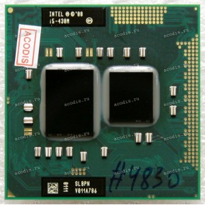 Процессор Socket G1 (rPGA988A) Intel Core i5-430M (p/n: SLBPN) (2.26GHz, 2x256KB L2, 3MB L3, MCP 32nm, 0.775–1.4 V, 1288pin, 35W)