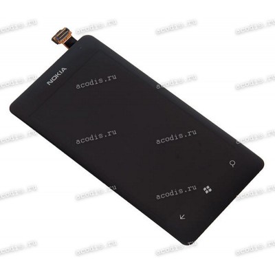 3.7 inch Nokia Lumia 800 (LCD+тач) черный с рамкой 800x480 LED  NEW