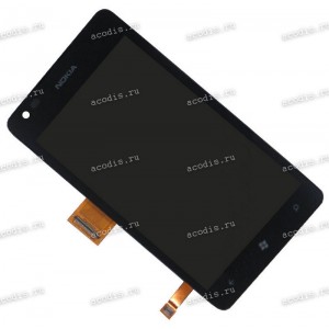 4.3 inch Nokia Lumia 900 (LCD+тач) черный с рамкой 800x480 LED  NEW
