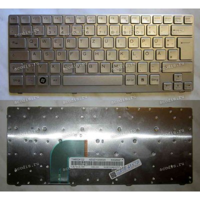 Keyboard Sony VGN-CR11S (p/n: 148024122) (Silver-Silver/Matte/GR) серебряная в серебряной рамке