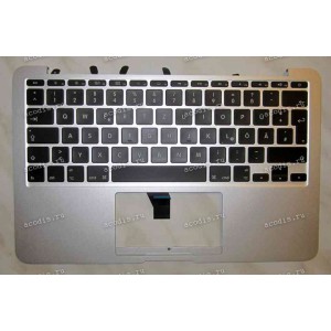 Keyboard Apple MacBook 11.6" A1370(2011), A1465(2012) with 11,6 TOPCASE w/o touchpad Европа Вертикальный ENTER (Black/Matte/LED/UK) чёрная матовая