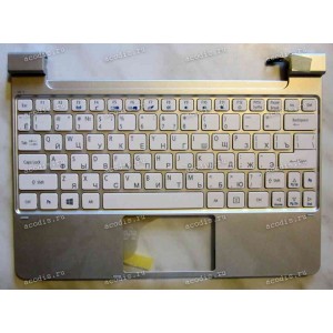 Keyboard Acer IconiaTab W511 + topcase (White-Silver/Matte/RUO) белая в серебристом топкейсе