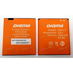 АКБ Digma Linx 4,7 (SP04972, 3,8v, 2500mAh), разбор