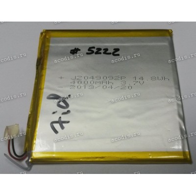 АКБ Li-Pol 3,7V 4000mAh 14,8Wh 92x90x4,0 mm с контроллером 3 pin (JZ049092P) new (Wexler 7id)