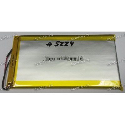 АКБ Li-Pol 3,7V 3200mAh 11,84Wh 107x58x4,3 mm с контроллером 2 pin (REC 4358107) new (Wexler 7b)