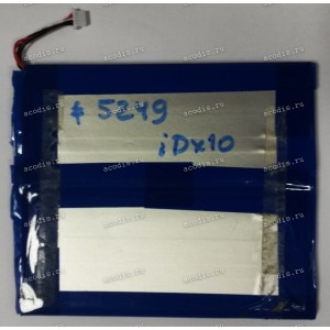 АКБ Digma iDx10 3,7V 3000mAh 107x95x3,5 mm с контроллером 5 pin (REC -), разбор