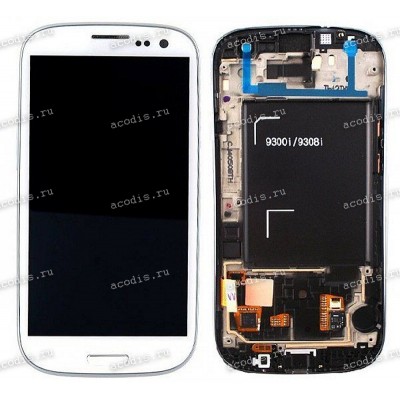 4.8 inch Samsung I9300i (S3 Duos) (LCD+тач) белый с рамкой 1280x720 LED  NEW