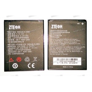 АКБ Digma iDxD4, ZTE Blade 3, Blade C, Blade III Pro, Blade L, Grand X 3G, Grand X LTE, Kis 3, Mimosa X, N8**, N970, Savvy, T82, U795, U807N, U9*0, V8**, V9**, Warp 2, Warp Sequent, Z750 (3,7v, 1600mAh, 6,0Wh) (Li3716T42P3H594650) NEW оригинал